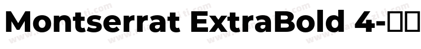 Montserrat ExtraBold 4字体转换